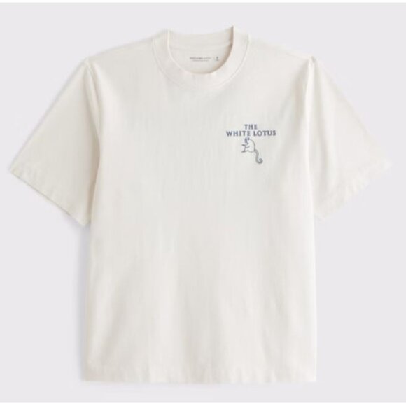 Abercrombie & Fitch Premium The White Lotus Cream Graphic Tee Men's Size Large - Picture 5 of 16